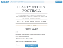 Tablet Screenshot of beautywithinfootball.com